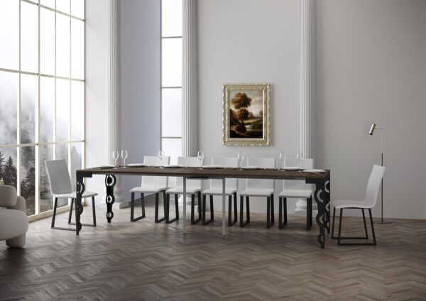 Consolle allungabile 90x40/300 cm Karamay Evolution telaio Antracite