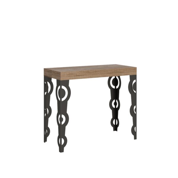 Consolle allungabile 90x40/196 cm Karamay Small Premium telaio Antracite