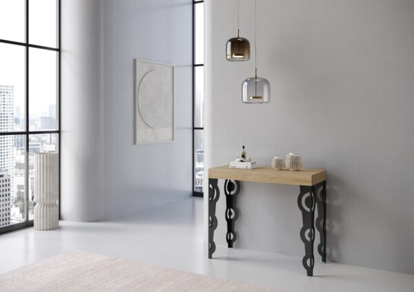 Consolle allungabile 90x40/196 cm Karamay Small Premium telaio Antracite