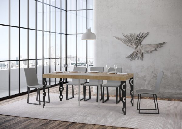 Consolle allungabile 90x40/196 cm Karamay Small Premium telaio Antracite