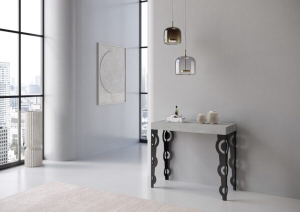 Consolle allungabile 90x40/196 cm Karamay Small Premium telaio Antracite