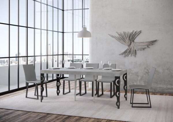 Consolle allungabile 90x40/196 cm Karamay Small Premium telaio Antracite