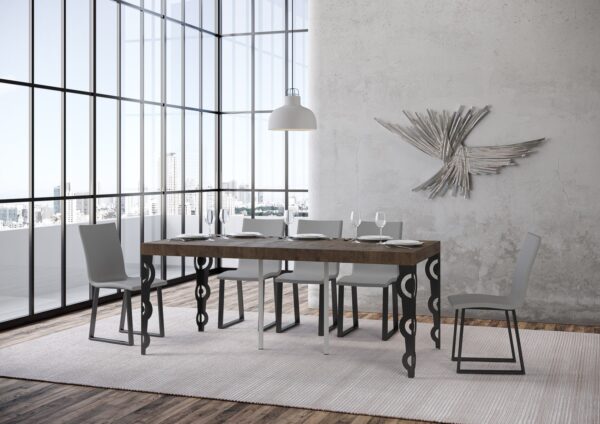 Consolle allungabile 90x40/196 cm Karamay Small Premium telaio Antracite