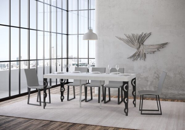 Consolle allungabile 90x40/300 cm Karamay Premium telaio Antracite