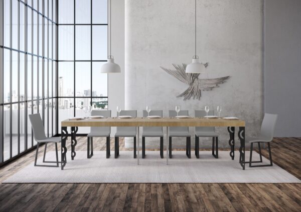 Consolle allungabile 90x40/300 cm Karamay Premium telaio Antracite