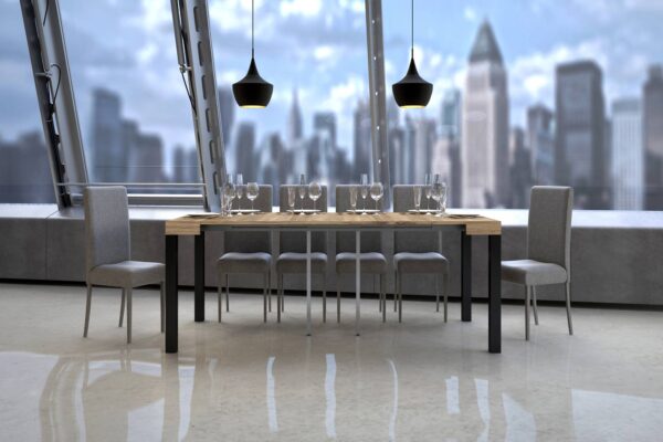 Consolle allungabile 90x40/196 cm Everyday Small telaio Antracite