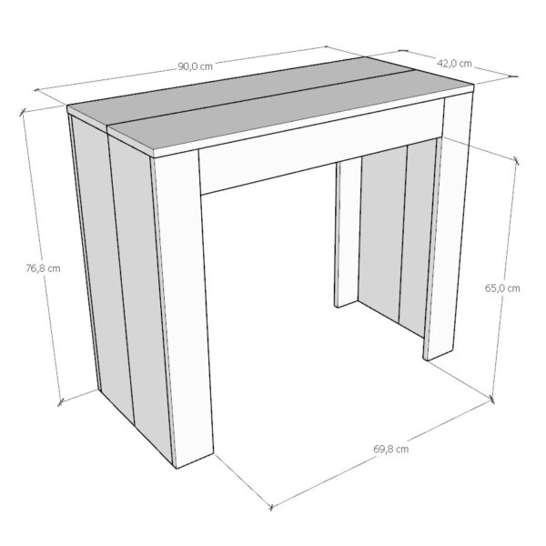 Consolle allungabile 90x42/302 cm Emy