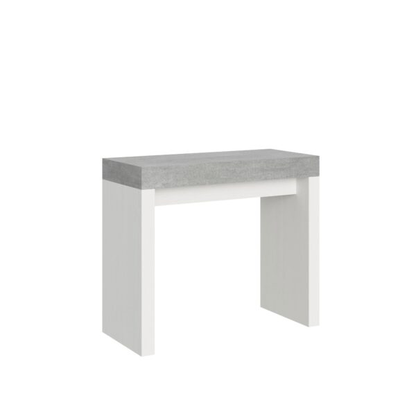 Consolle allungabile 90x40/196 cm Roxell Mix Small piano Bianco Frassino