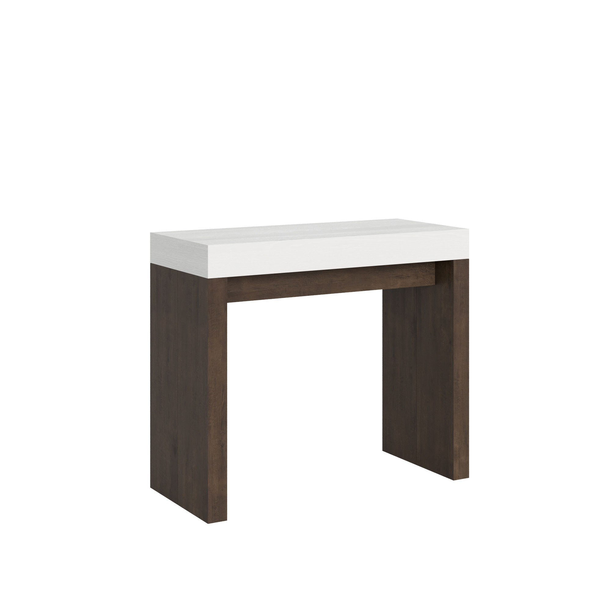 Consolle allungabile 90x40/300 cm Roxell Mix piano Bianco Frassino
