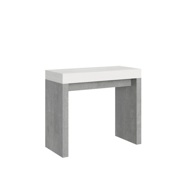 Consolle allungabile 90x40/300 cm Roxell Mix piano Bianco Frassino