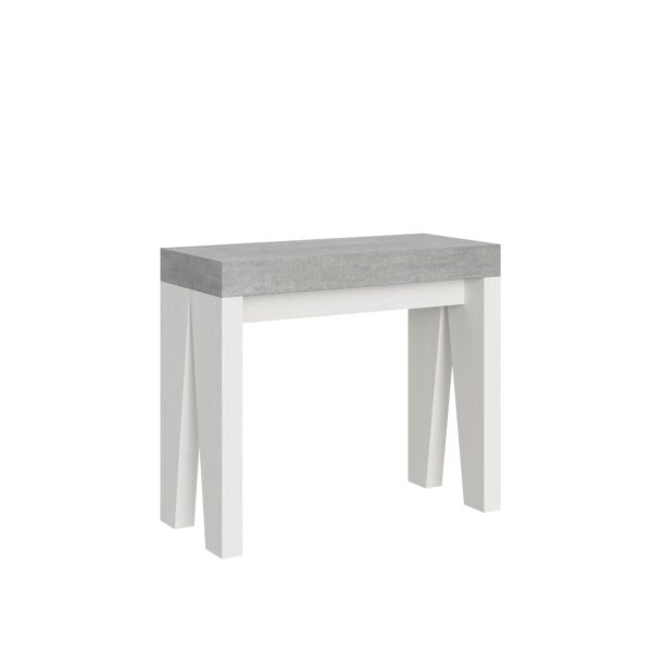 Consolle allungabile 90x40/300 cm Naxy Mix piano Bianco Frassino