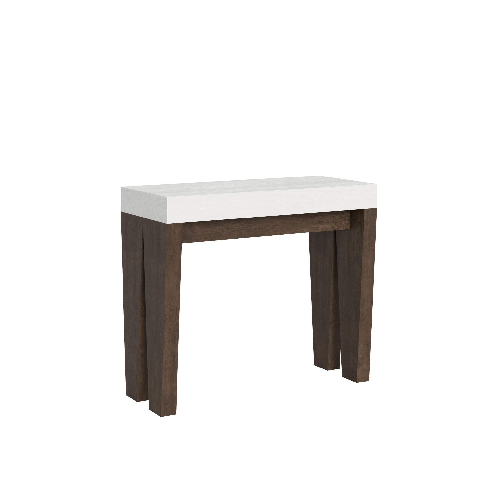 Consolle allungabile 90x40/196 cm Spimbo Mix Small piano Bianco Frassino