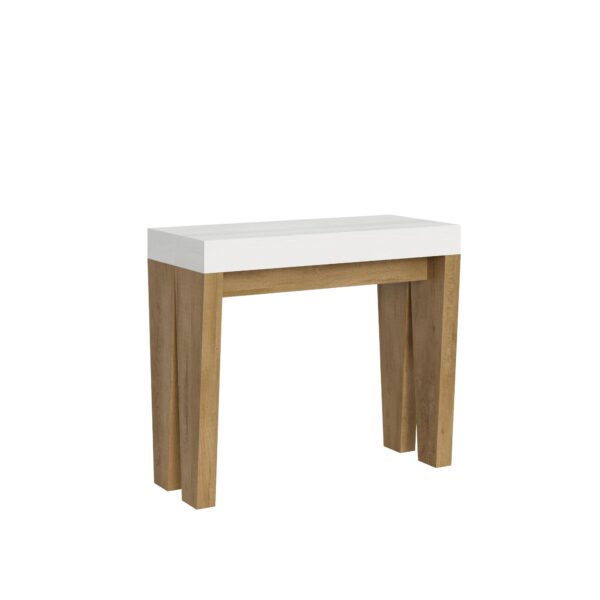 Consolle allungabile 90x40/196 cm Spimbo Mix Small piano Bianco Frassino