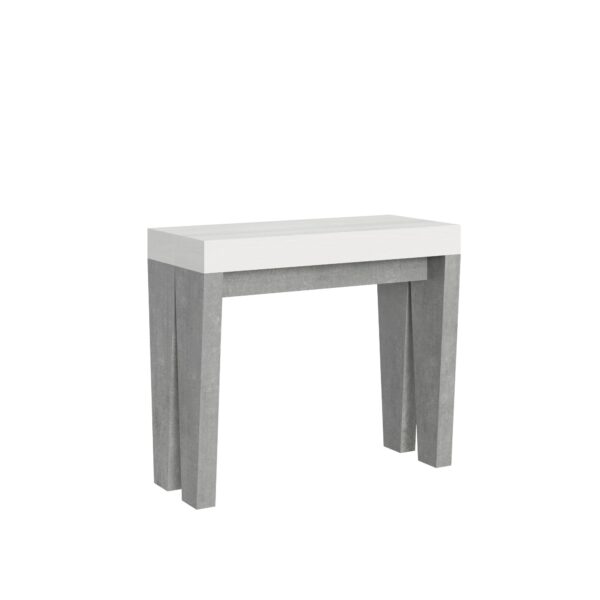 Consolle allungabile 90x40/196 cm Spimbo Mix Small piano Bianco Frassino