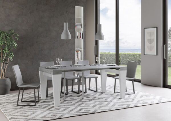 Consolle allungabile 90x40/196 cm Spimbo Mix Small piano Bianco Frassino