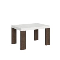 Tavolo allungabile 90x130/234 cm Roxell Mix piano Bianco Frassino - gambe Noce