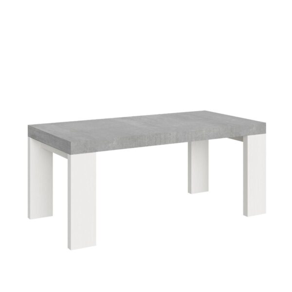 Tavolo allungabile 90x180/440 cm Roxell Mix piano Bianco Frassino - gambe Noce