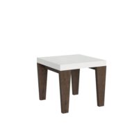 Tavolo allungabile 90x90/246 cm Spimbo Mix piano Bianco Frassino - gambe Noce
