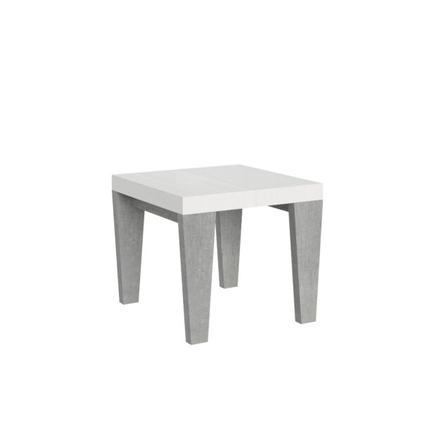 Tavolo allungabile 90x90/246 cm Spimbo Mix piano Bianco Frassino - gambe Noce
