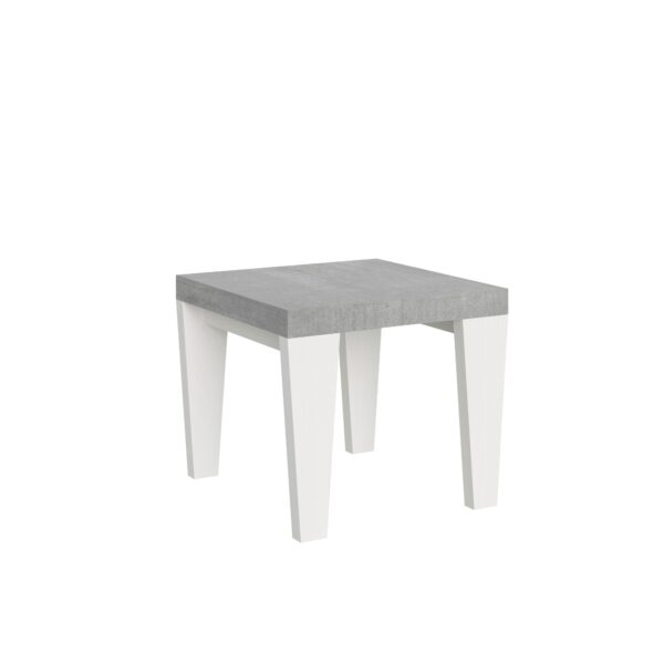 Tavolo allungabile 90x90/246 cm Spimbo Mix piano Bianco Frassino - gambe Noce