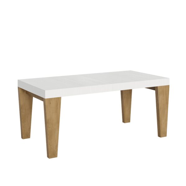 Tavolo allungabile 90x180/440 cm Spimbo Mix piano Bianco Frassino - gambe Noce