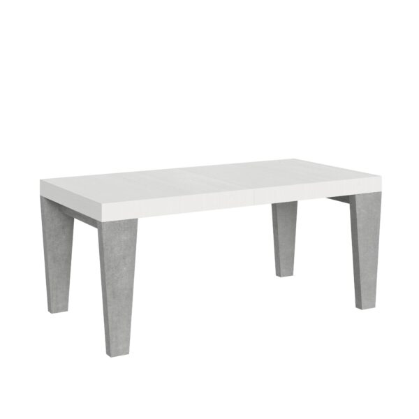 Tavolo allungabile 90x180/440 cm Spimbo Mix piano Bianco Frassino - gambe Noce