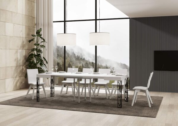 Tavolo allungabile 90x90/246 cm Ghibli telaio Antracite
