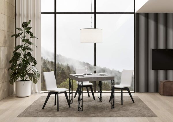 Tavolo allungabile 90x90/246 cm Ghibli telaio Antracite
