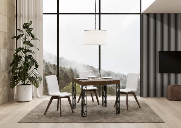 Tavolo allungabile 90x90/246 cm Ghibli telaio Antracite