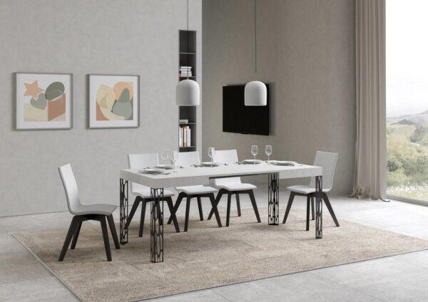 Tavolo allungabile 80x120/204 cm Ghibli telaio Antracite
