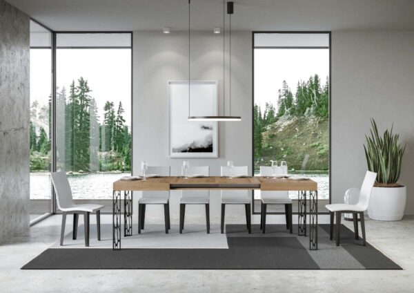 Tavolo allungabile 90x120/224 cm Ghibli telaio Antracite