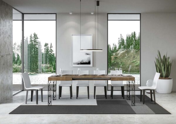 Tavolo allungabile 90x120/224 cm Ghibli telaio Antracite