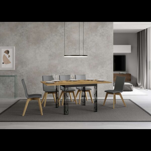 Tavolo apribile 90x90/180 cm Ghibli Libra telaio Antracite
