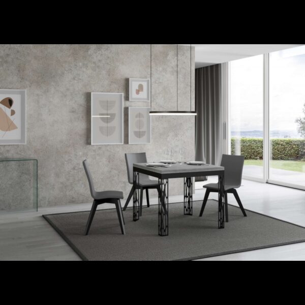 Tavolo apribile 90x90/180 cm Ghibli Libra telaio Antracite
