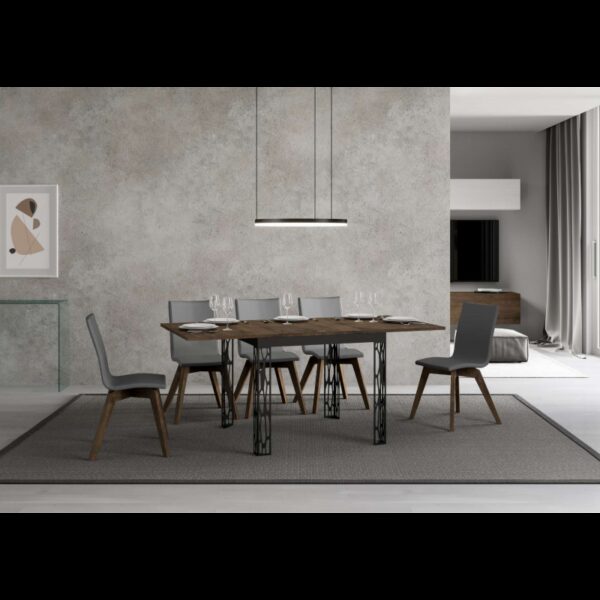 Tavolo apribile 90x90/180 cm Ghibli Libra telaio Antracite