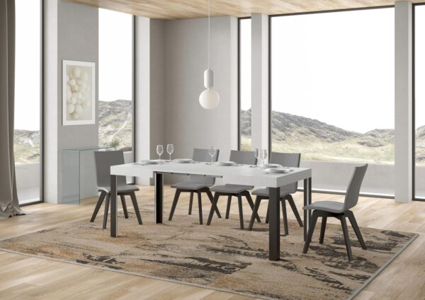 Tavolo allungabile 70x110/194 cm Linea telaio Antracite