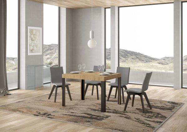 Tavolo allungabile 70x110/194 cm Linea telaio Antracite
