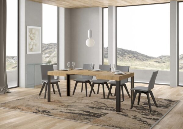 Tavolo allungabile 70x110/194 cm Linea telaio Antracite