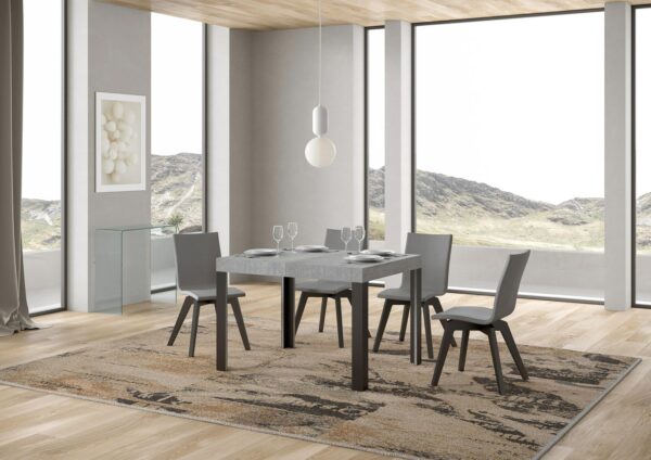 Tavolo allungabile 70x110/194 cm Linea telaio Antracite