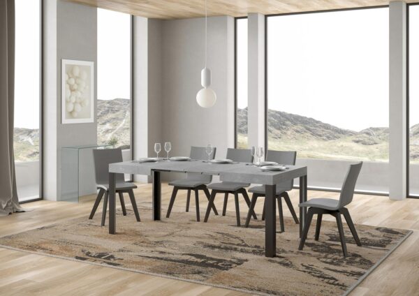 Tavolo allungabile 70x110/194 cm Linea telaio Antracite