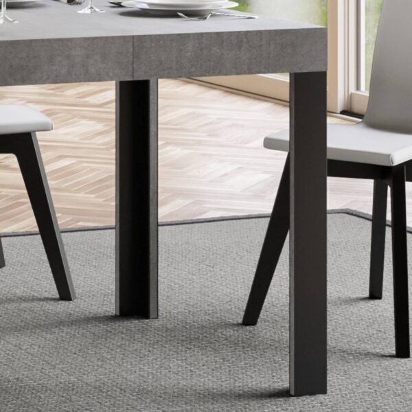 Tavolo allungabile 70x110/194 cm Linea telaio Antracite