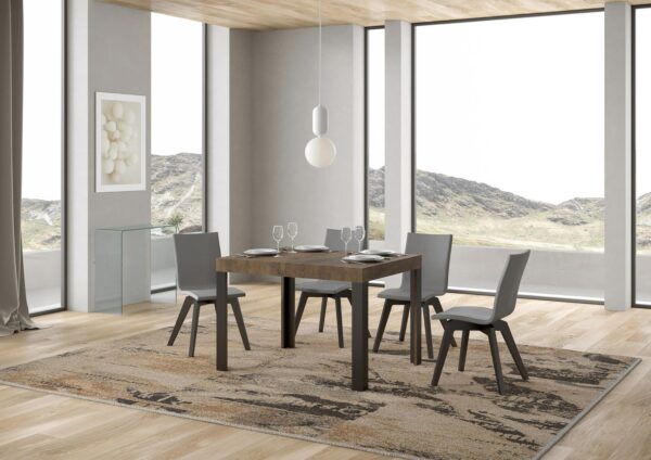 Tavolo allungabile 70x110/194 cm Linea telaio Antracite