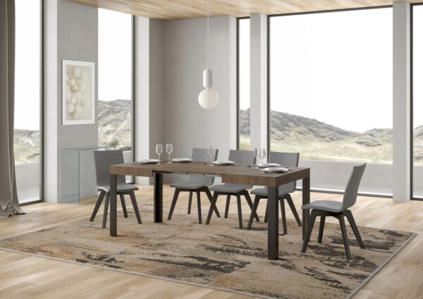 Tavolo allungabile 70x110/194 cm Linea telaio Antracite