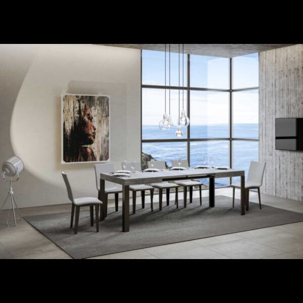 Tavolo allungabile 90x120/224 cm Linea telaio Antracite
