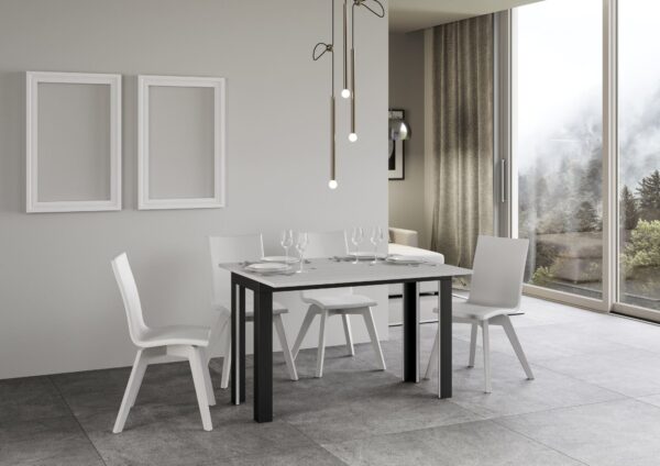 Tavolo apribile 120x45/90 cm Linea Double telaio Antracite