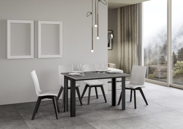 Tavolo apribile 120x45/90 cm Linea Double telaio Antracite