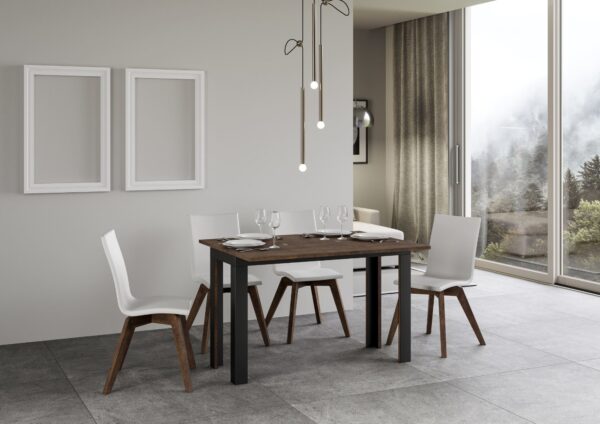 Tavolo apribile 120x45/90 cm Linea Double telaio Antracite