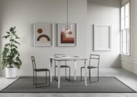 Tavolo apribile 90x90/180 cm Sciabola Libra telaio Grigio