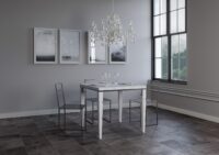 Tavolo apribile 90x90/180 cm Impero Libra telaio Grigio