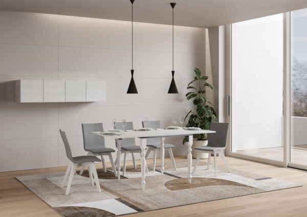 Tavolo apribile 90x90/180 cm Romagna Libra telaio Grigio